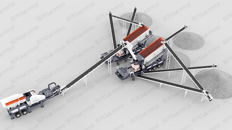 移動式破碎站磕石子生產(chǎn)線