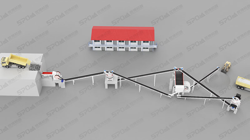 石料破碎生產線三段二閉路設計圖