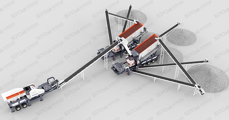 移動式石料破碎站組成生產線